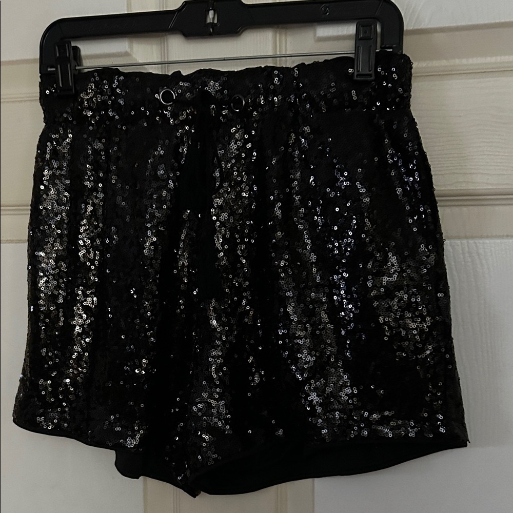 Black Sequin Women's boxer Shorts